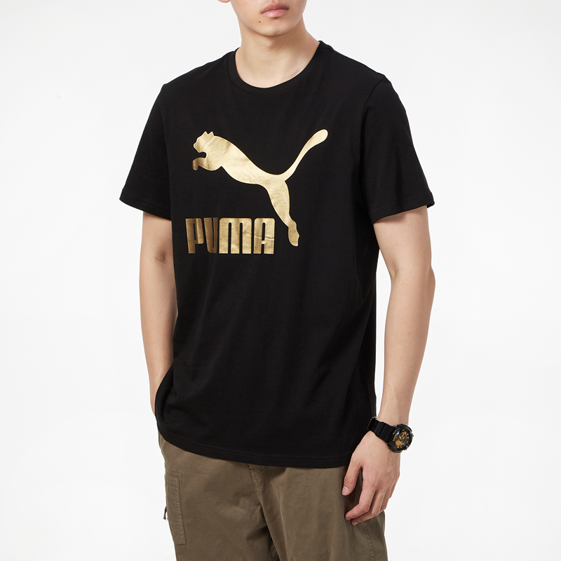 Мужская футболка PUMA LogoT (черная) — фото 5