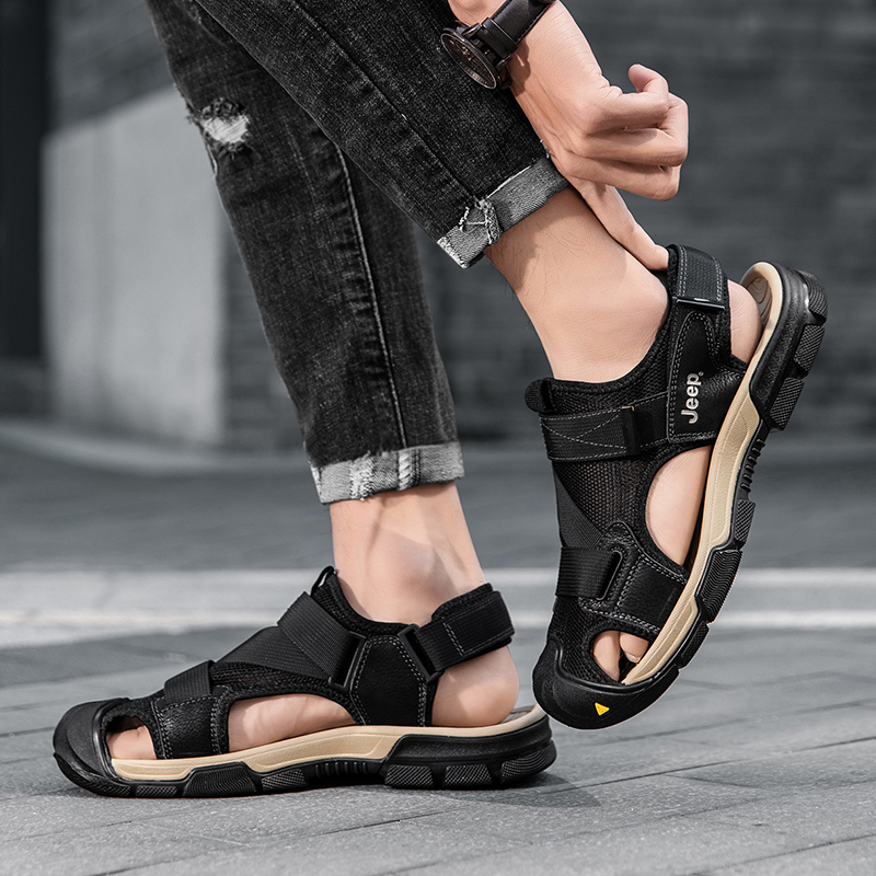 Jeep Mesh River Trekking Shoes Men's Black