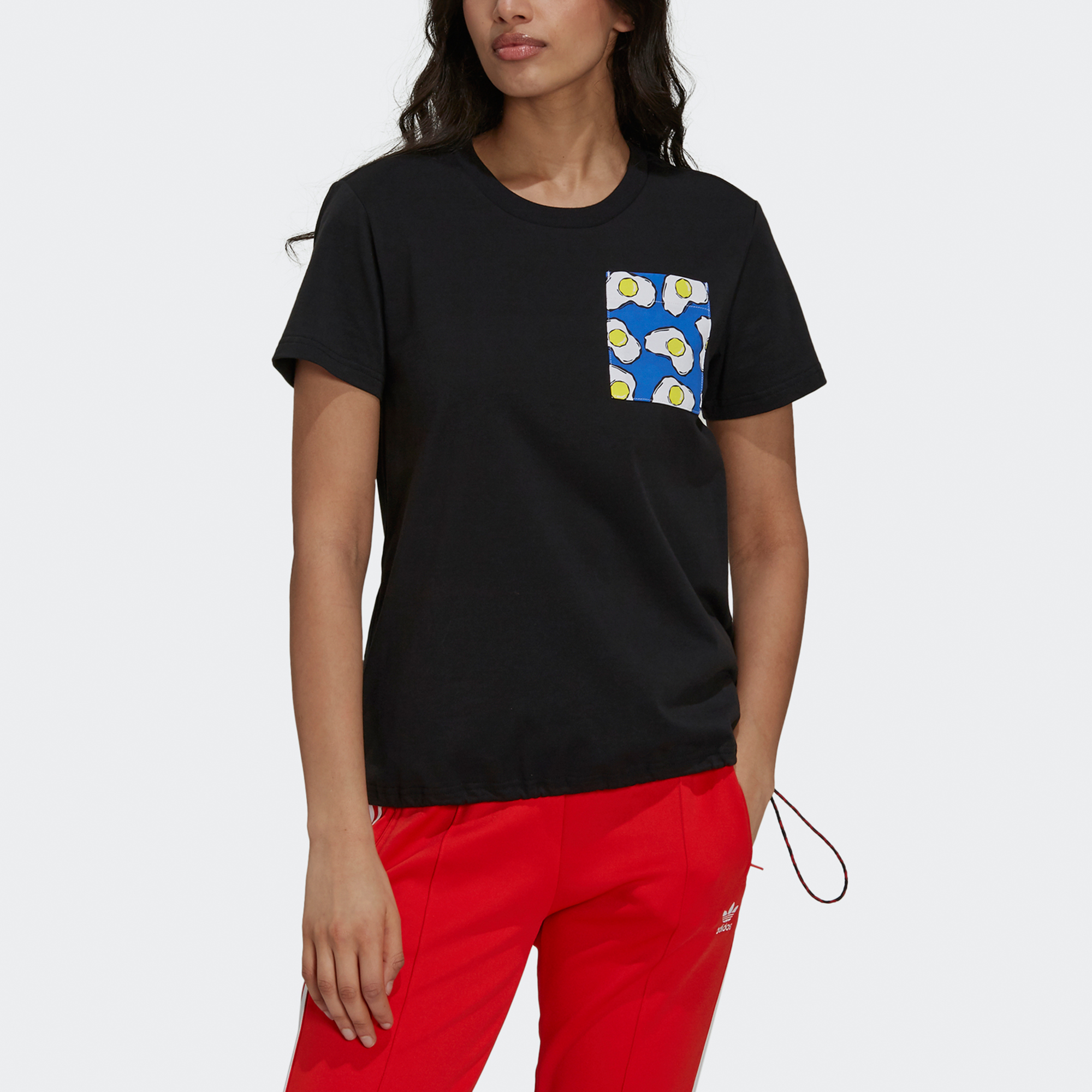 Женская футболка adidas originals artist tee ss (черная) — фото 4