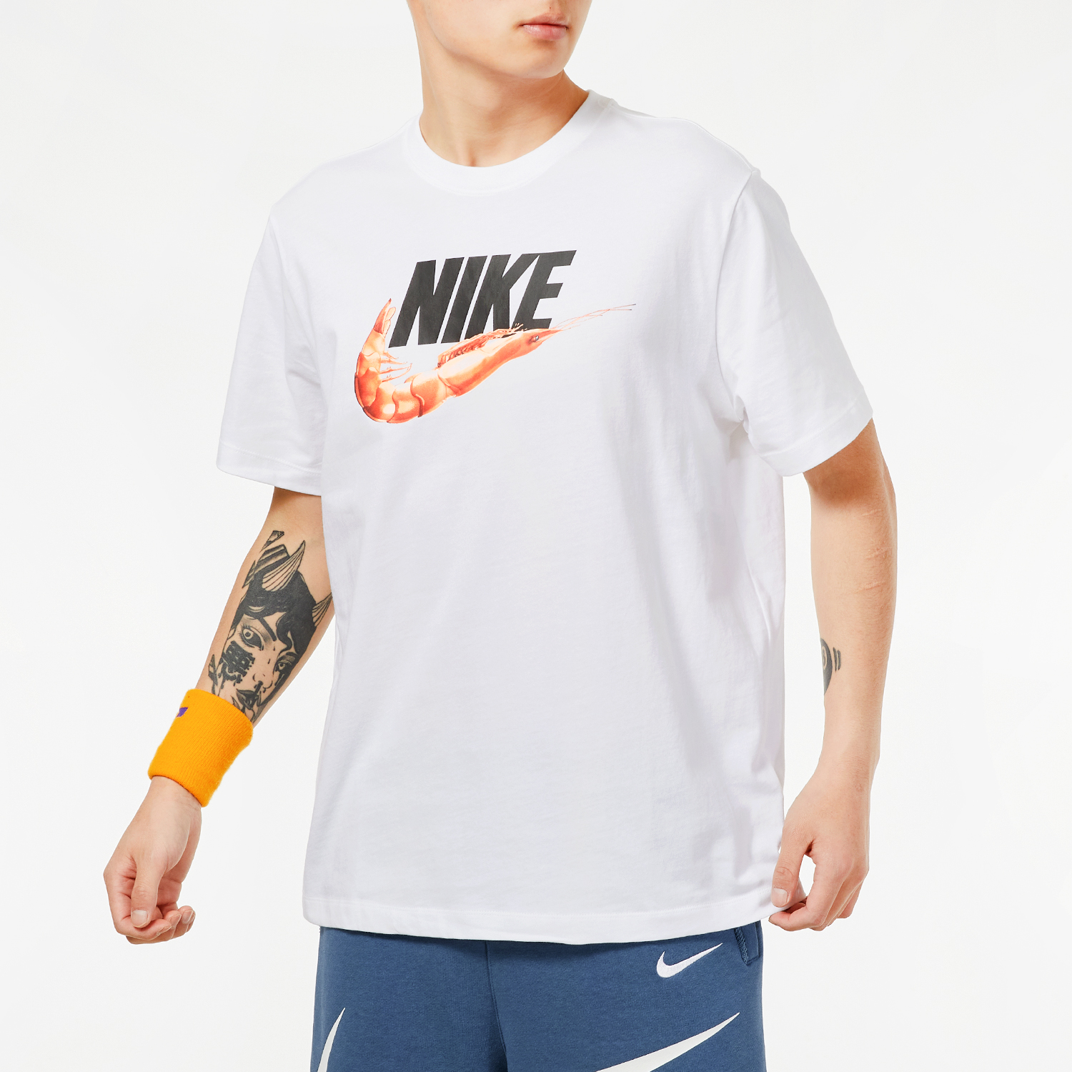 Мужская футболка Nike M Nsw Tee 1 Food Shrimp (белая) — фото 4