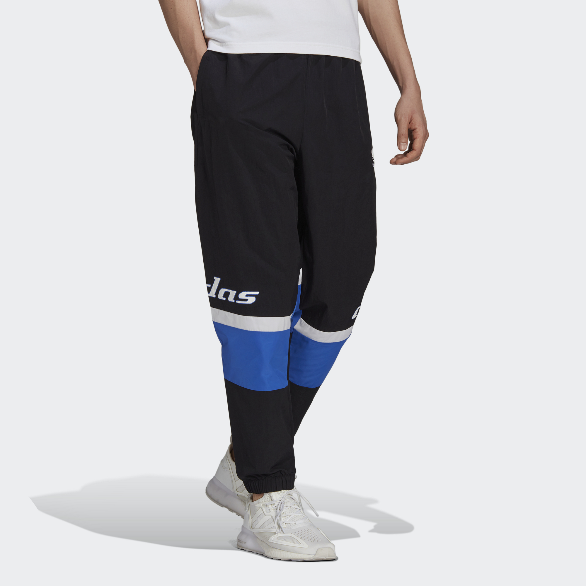 Мужские брюки adidas originals Logo (черные) — фото 3