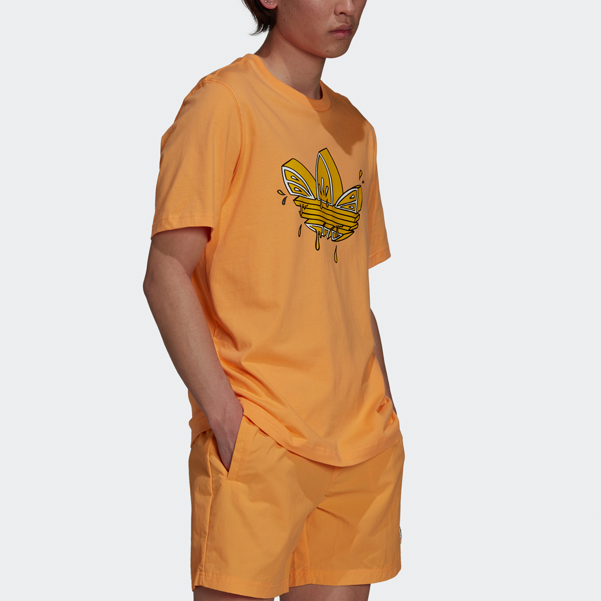Мужская футболка adidas originals Lemon Tee (оранжевая) — фото 4