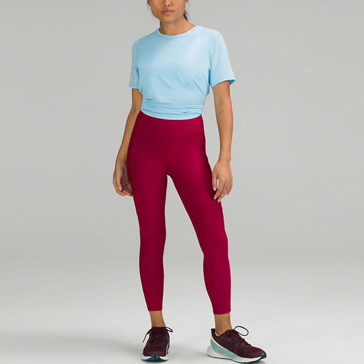Lululemon Fast And Free Sports Pants Women’s Garnet Red