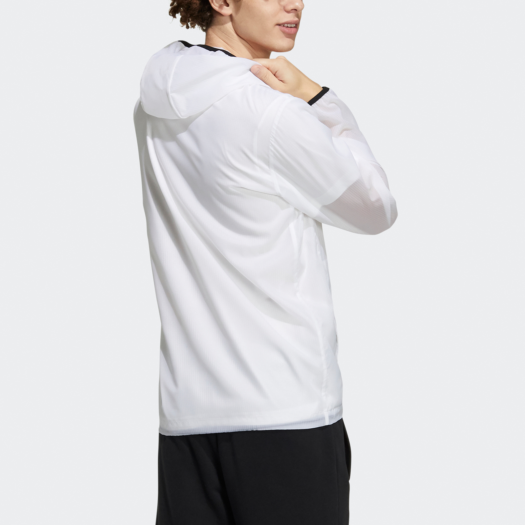 Мужская куртка adidas neo M Ce Lw Wb (белая) — фото 3