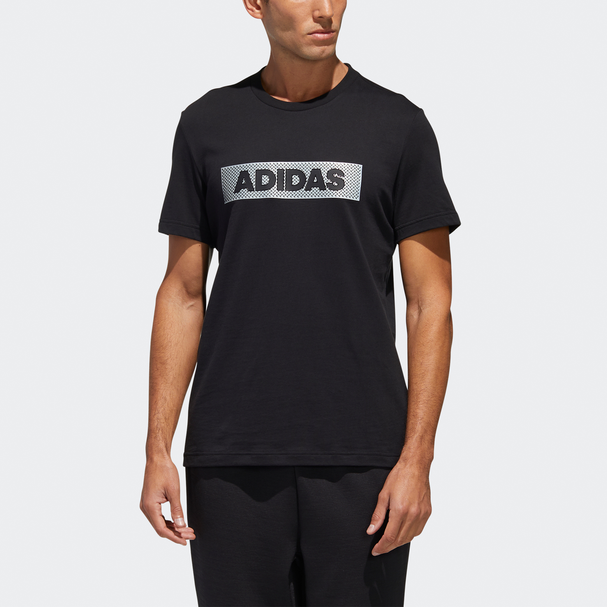 Мужская футболка adidas M Gfx T Lng Box Logo (черная) — фото 3