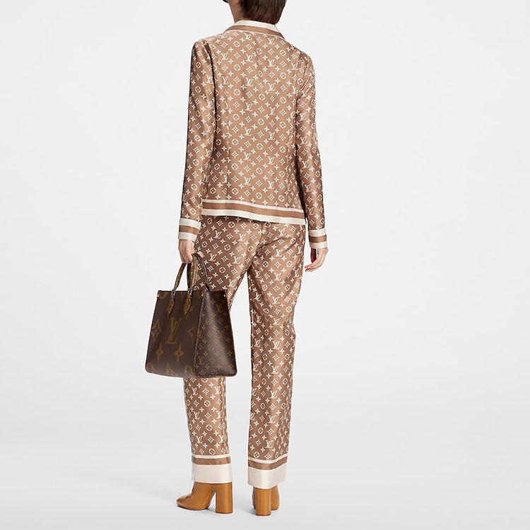 Женская рубашка Louis Vuitton SS23 (коричневая) — фото 4