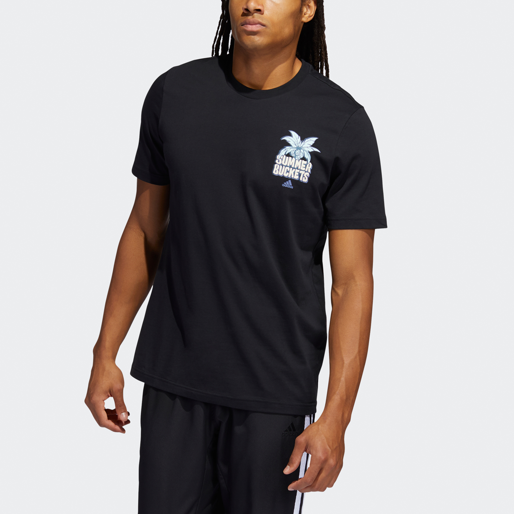 Мужская футболка adidas Summer Bck T (черный) — фото 2