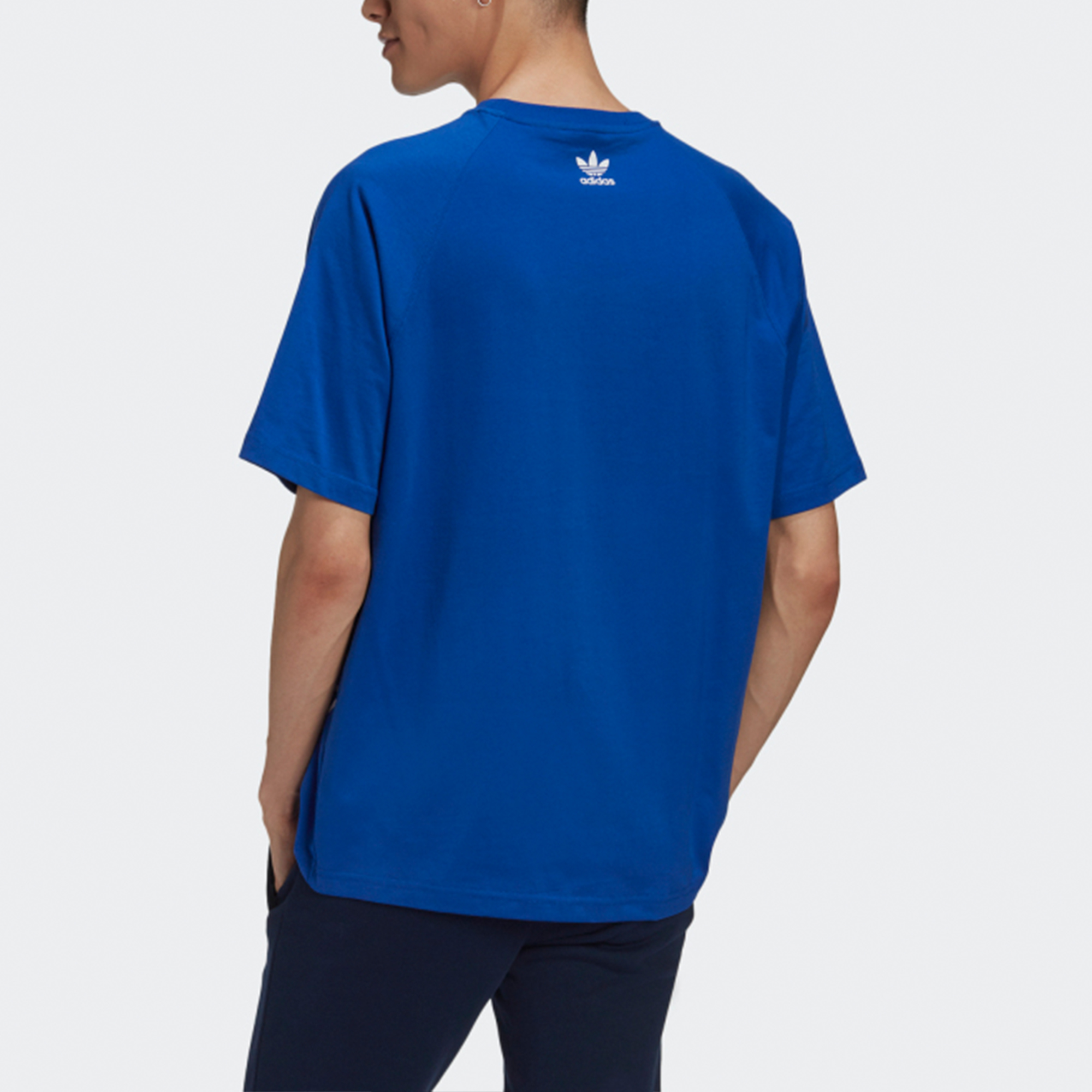Мужская футболка adidas Big Trefoil (синяя) — фото 4