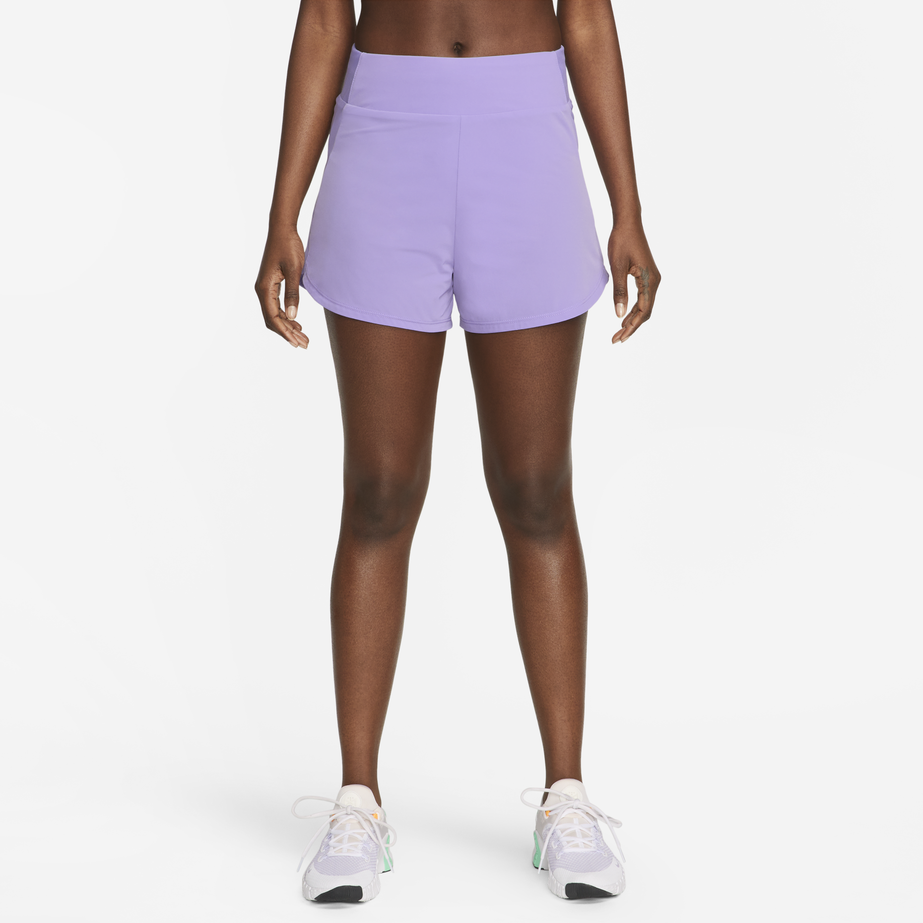Nike Dri Fit Sports Shorts Women’s Space Purple Moderate Tight Pants
