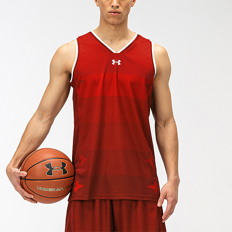 Under Armour Basketball Jerseys Men’s Red Moderate Straight Fit