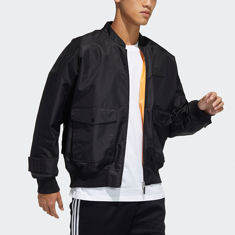 Мужская куртка adidas originals BOMBER (черная) — фото 4