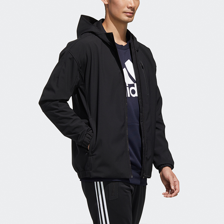 Мужская куртка adidas M Mh Wrm Wd Jkt (черная) — фото 5