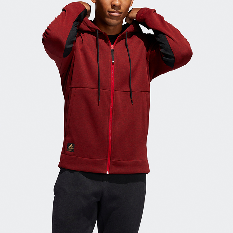 Мужская куртка adidas CNY CU Hoodie (красная) — фото 3
