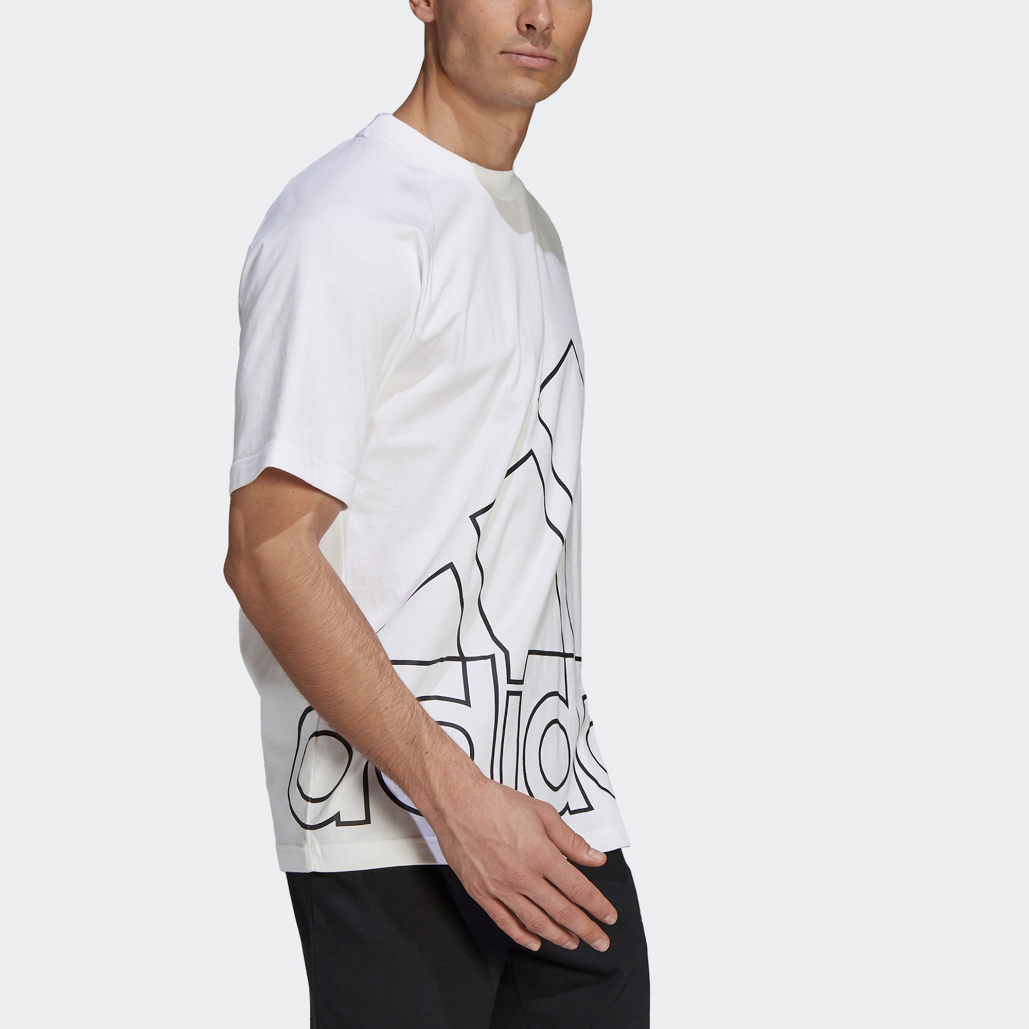 Мужская футболка adidas U Big Logo T (белый) — фото 3