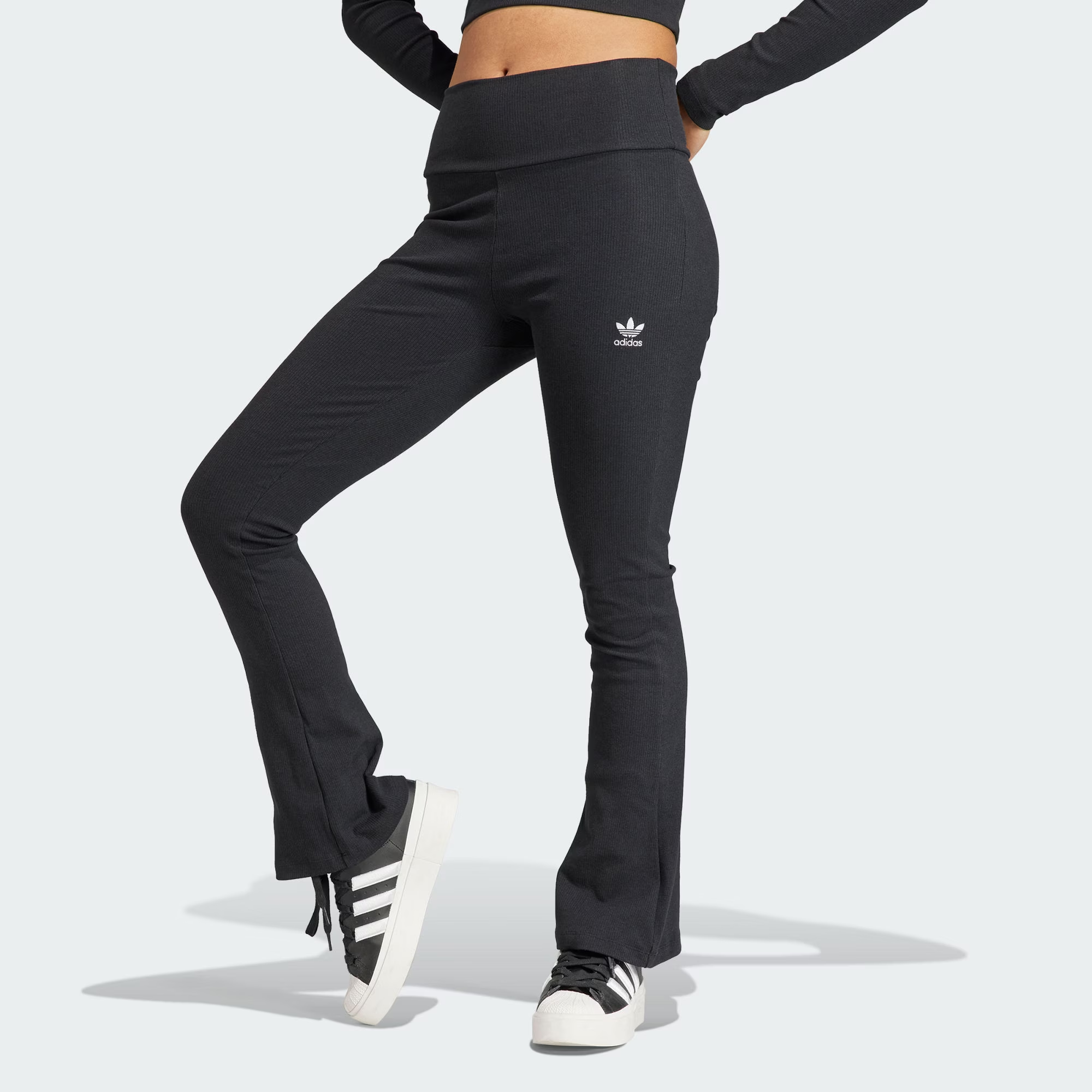 Adidas Originals Logo-embroidered Flared Trousers