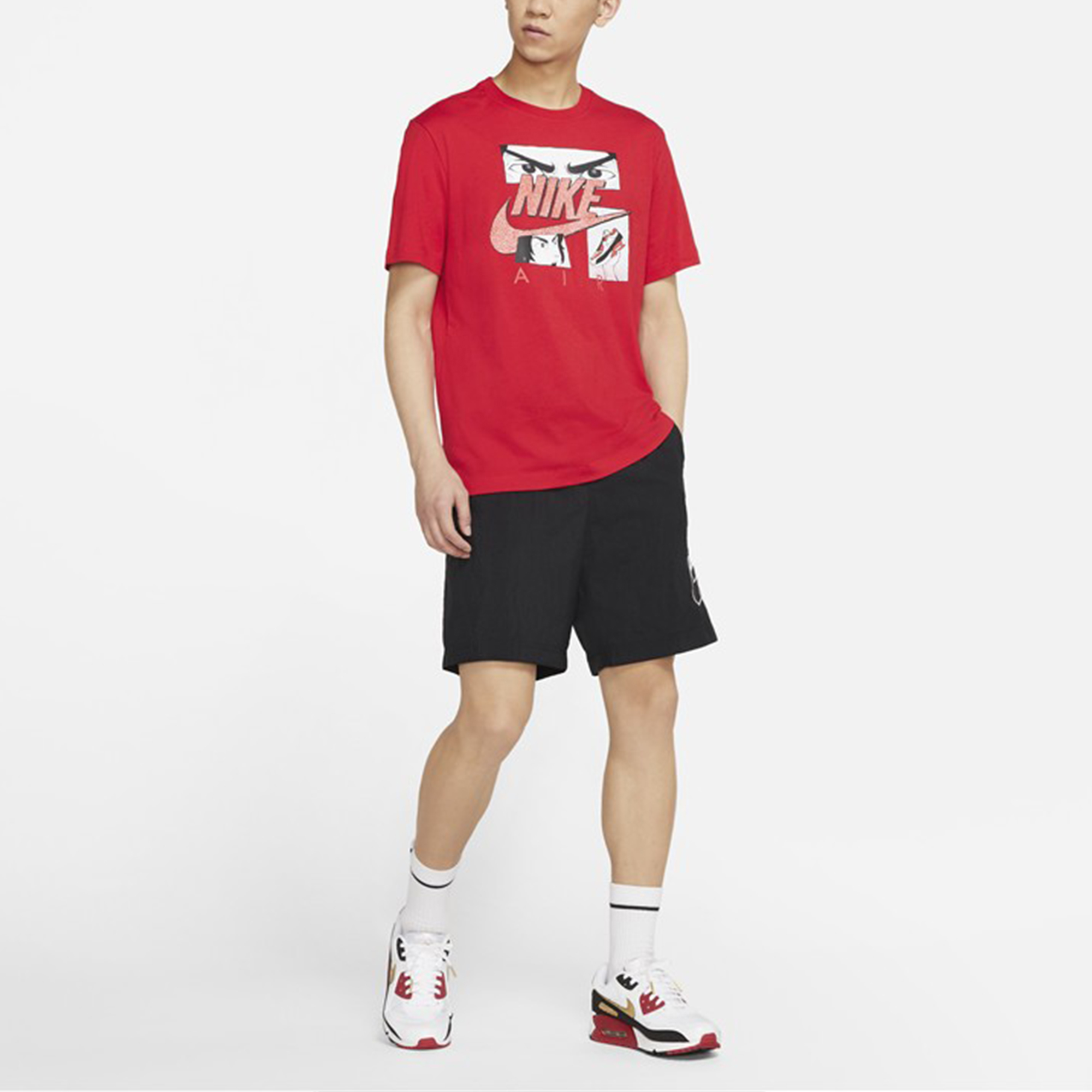 Мужская футболка Nike Sportswear T (красная) — фото 3