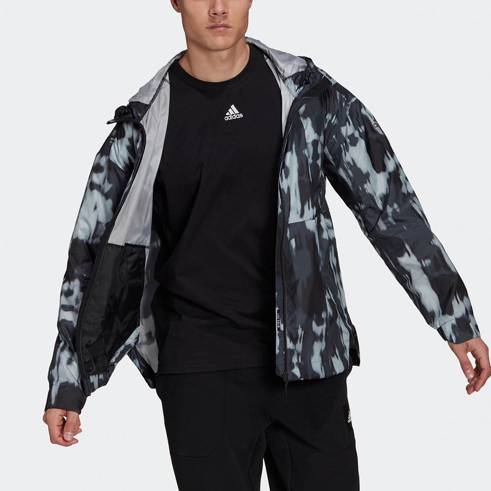 Мужская куртка adidas Urban Aop W.R (черная) — фото 2