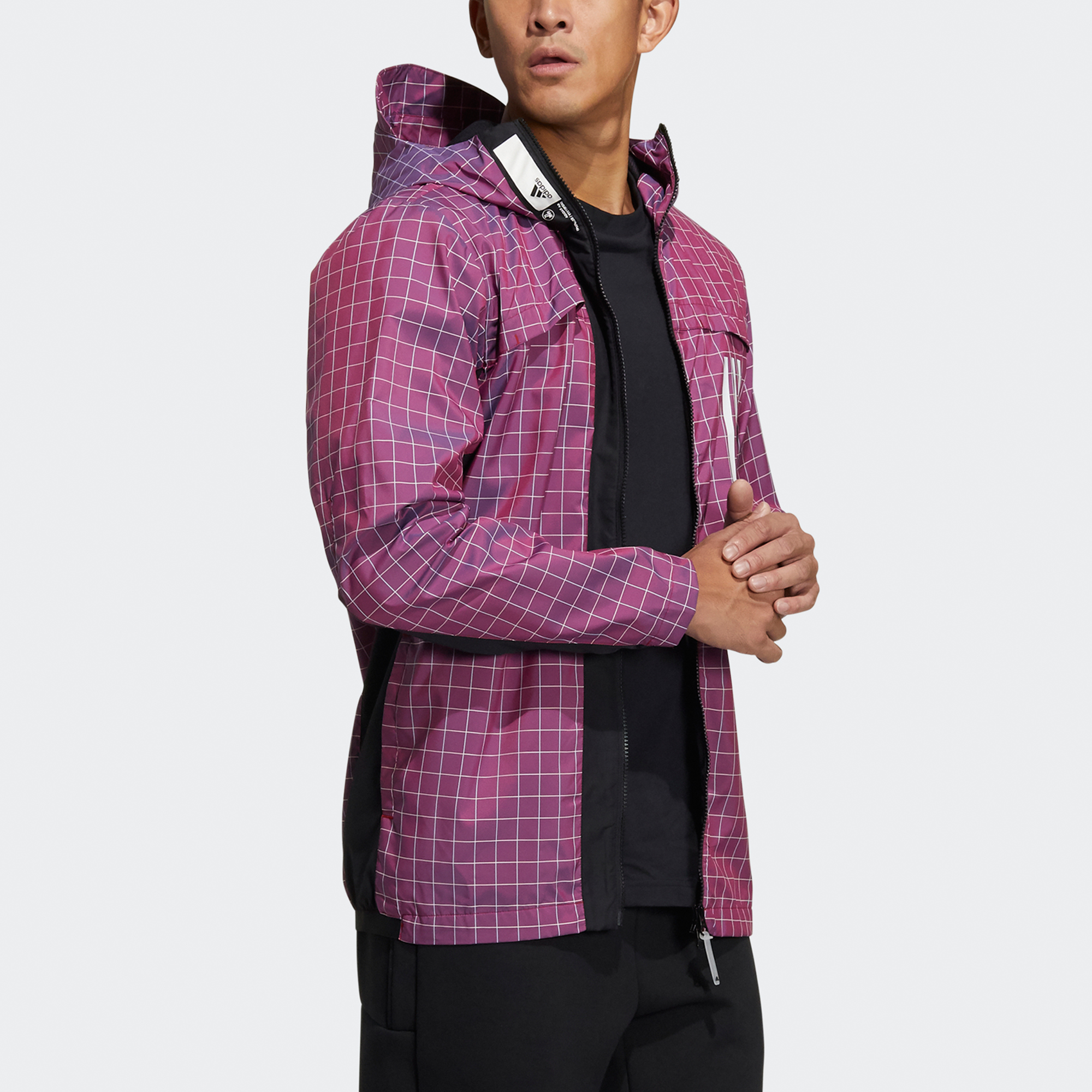 Мужская куртка adidas W.N.D. (фиолетовая) — фото 4