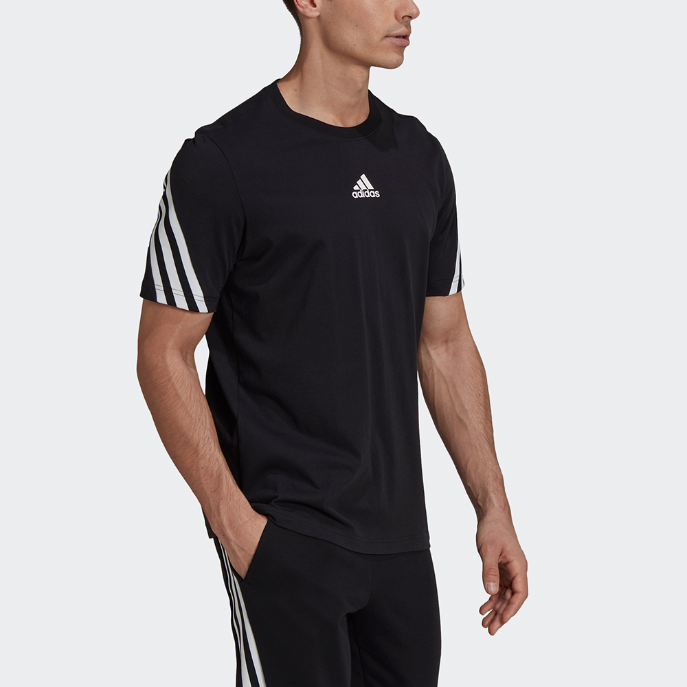 Мужская футболка adidas M 3s Tape Tee (черная) — фото 5