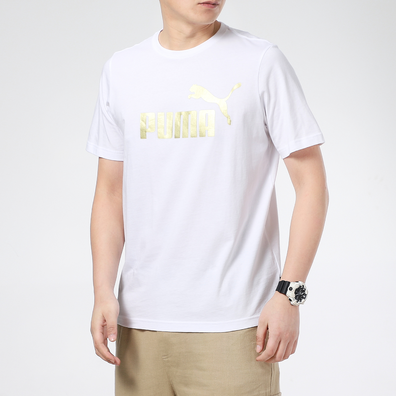 Мужская футболка PUMA (белая) — фото 5