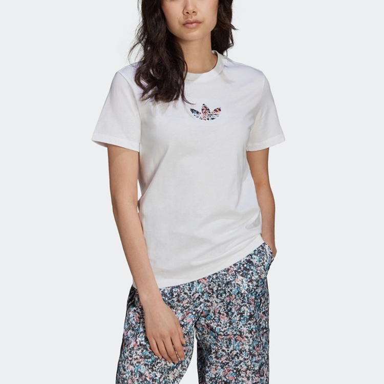 Женская футболка adidas originals logo T (белая) — фото 3