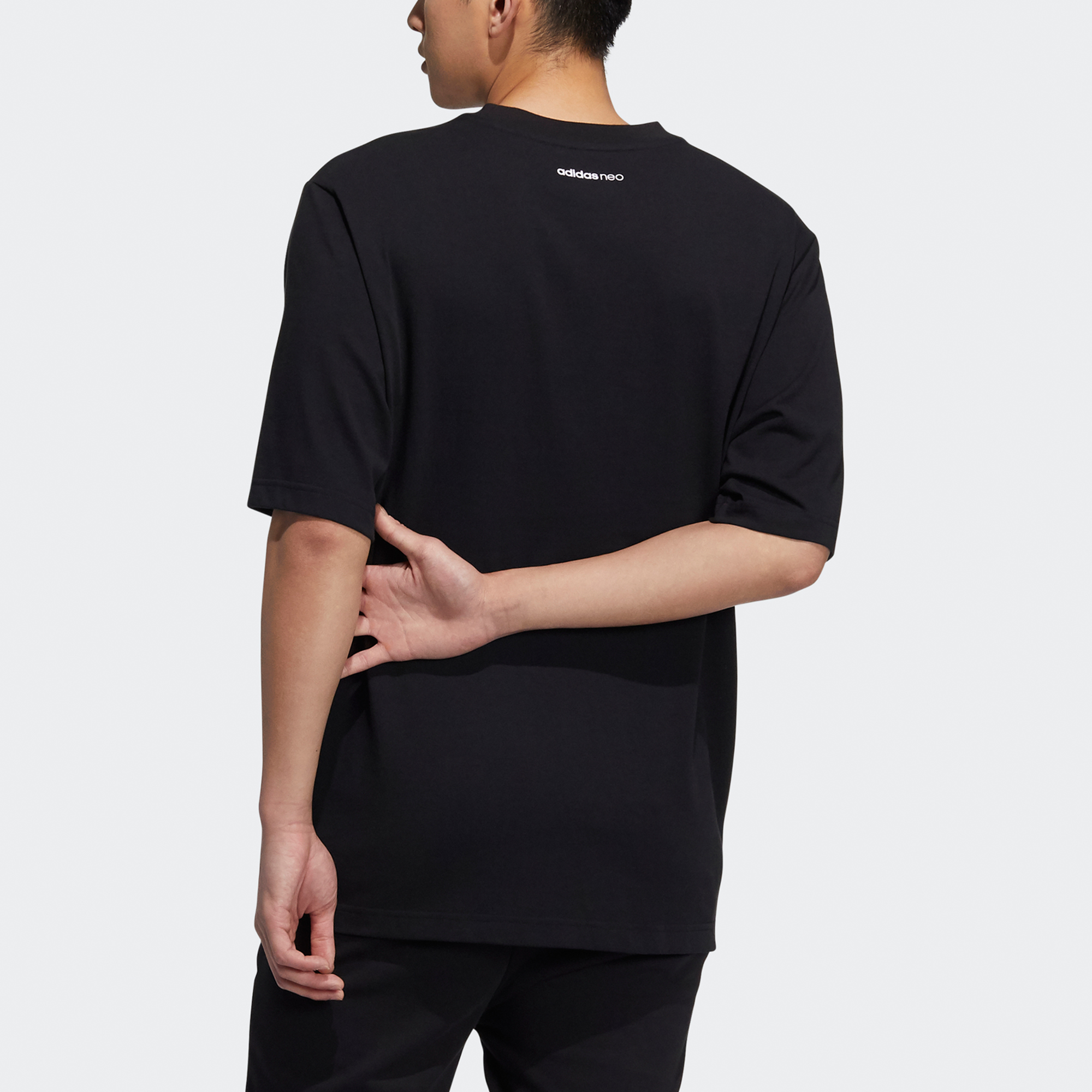 Мужская футболка adidas neo M Brlv Tee1 T (черный) — фото 3