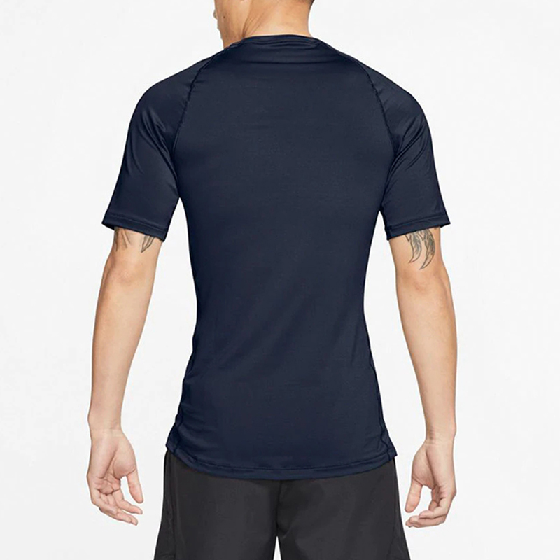 Мужские футболка Nike Pro logoT (темно-синий) — фото 4