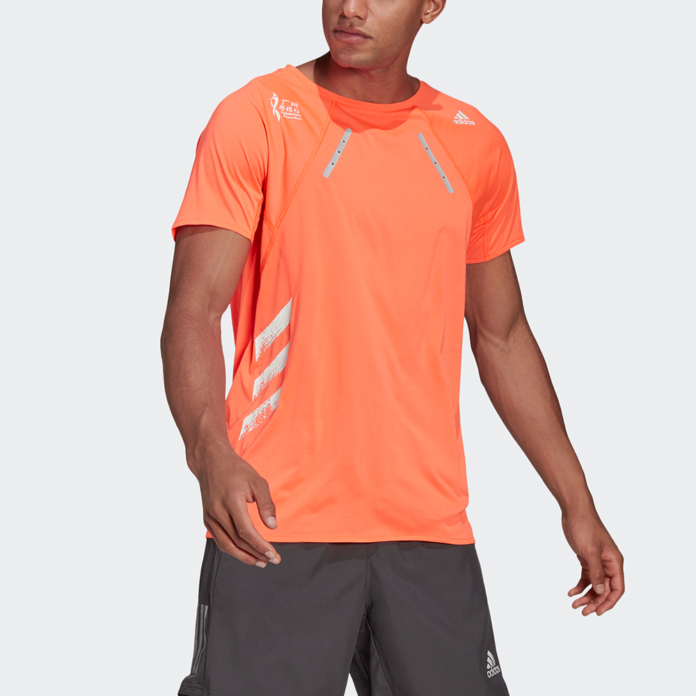 Adidas Running T Shirt Men’s Fluorescent Red