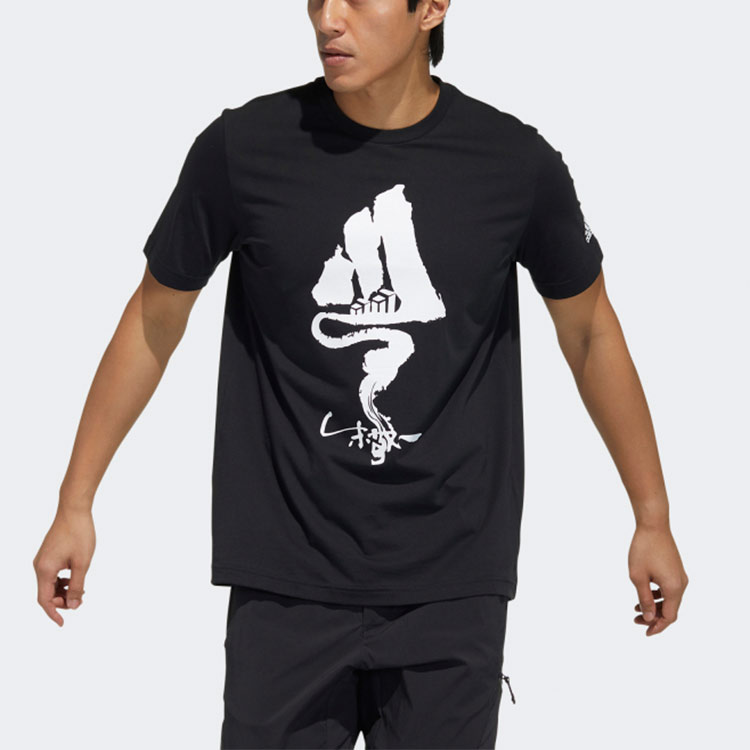 Футболка adidas Zjy Gfx Ss Tee1 (черная) — фото 2