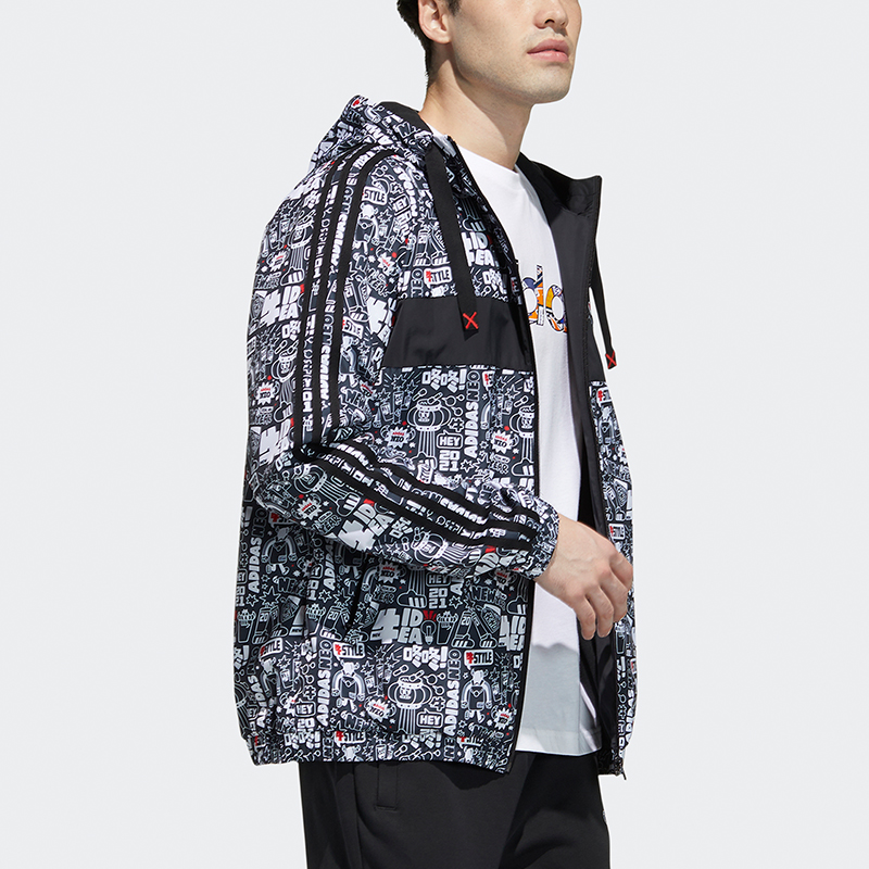 Мужская куртка adidas Neo CNY (черная) — фото 5