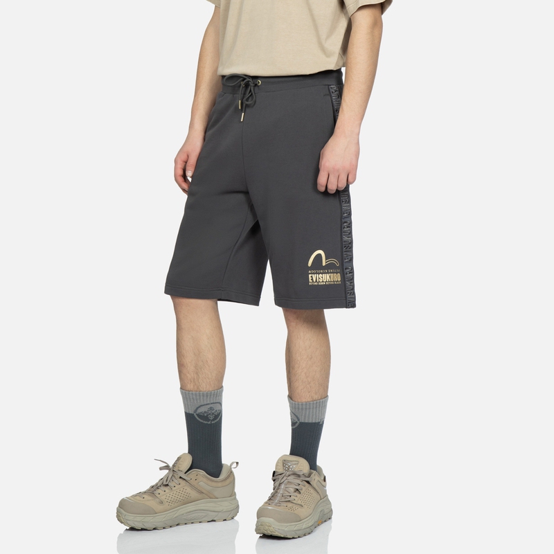 EVISU Sports Shorts Men’s Dark Gray Moderate