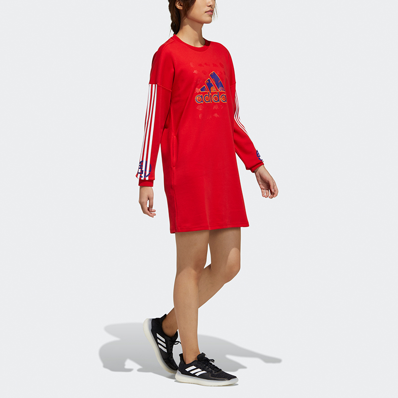 Женское худи adidas CNY Сollection (красное) — фото 4