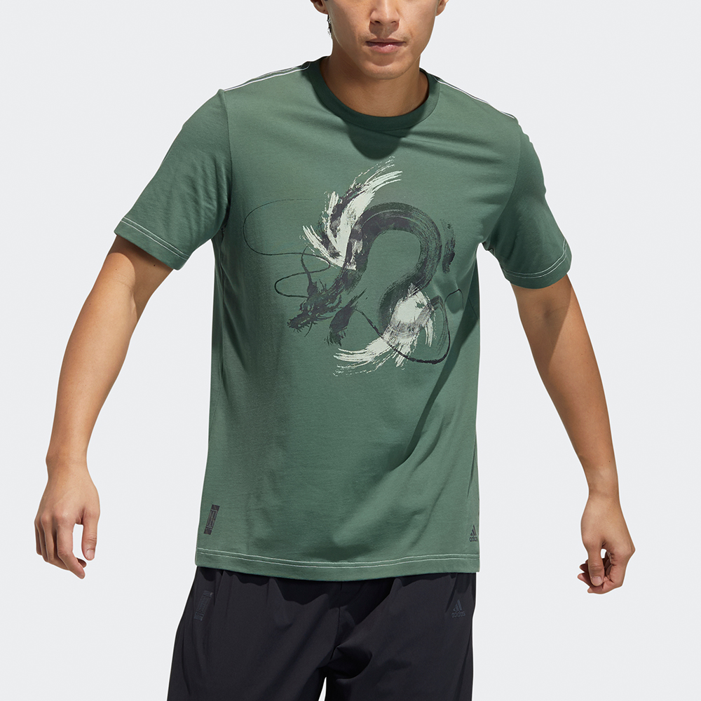 Мужская футболка adidas WJ T GFX (желтая) — фото 2