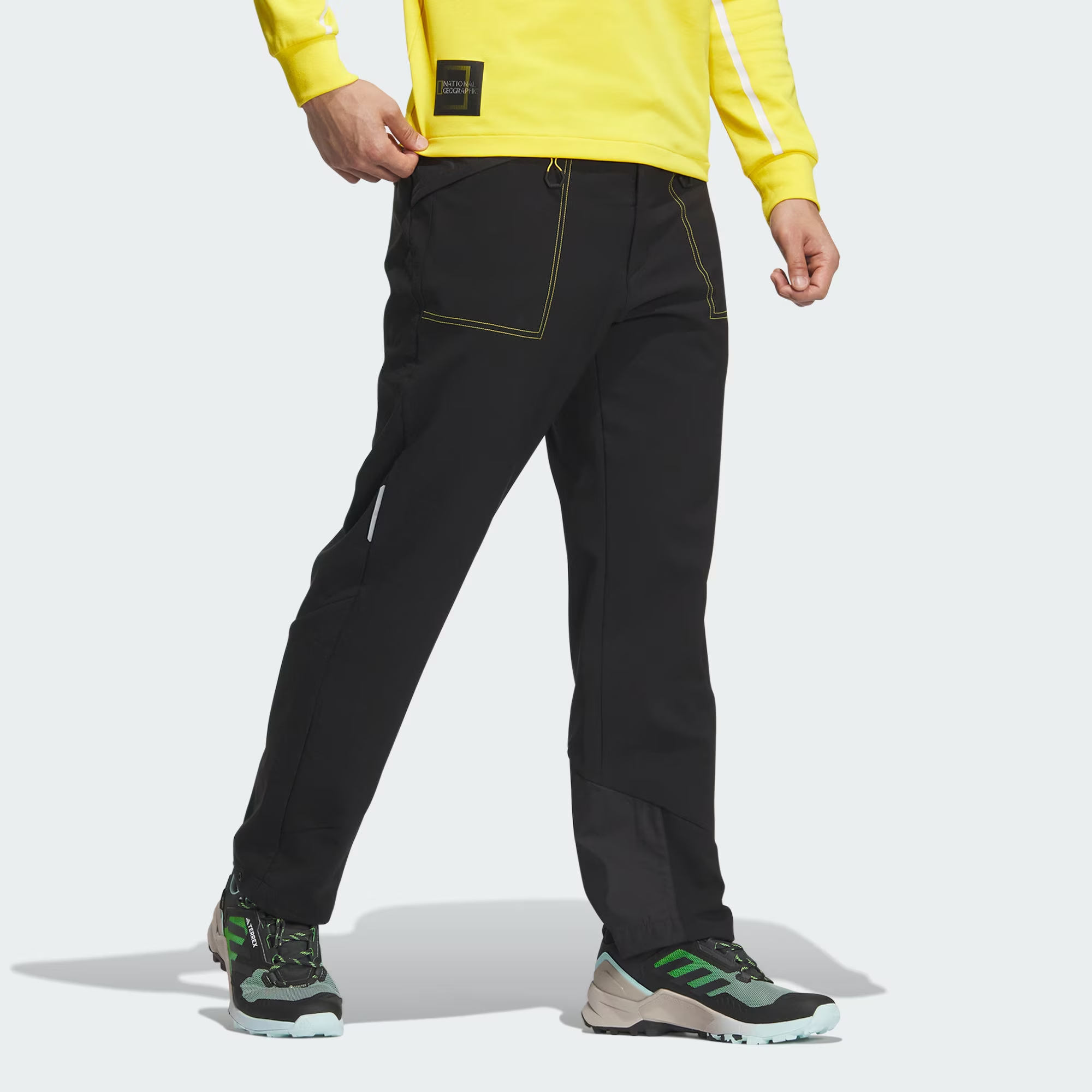 Adidas National Geographic Co Branded Section Sports Pants Men’s Black Moderate