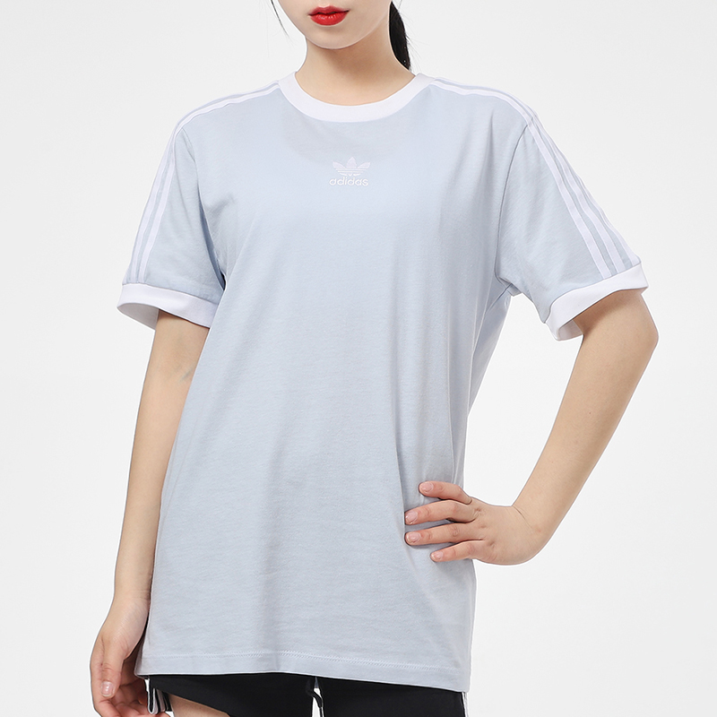 Женская футболка adidas originals Bf Tee (светло-серо-голубая) — фото 3