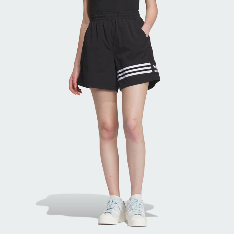 Adidas Originals Sports Shorts Women’s Black Moderate Wide Leg Pants