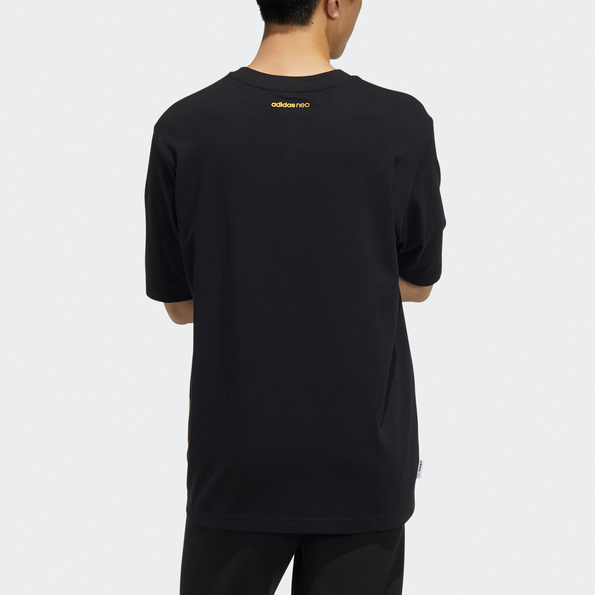 Мужская футболка adidas neo U Csmy Tee T (черная) — фото 4