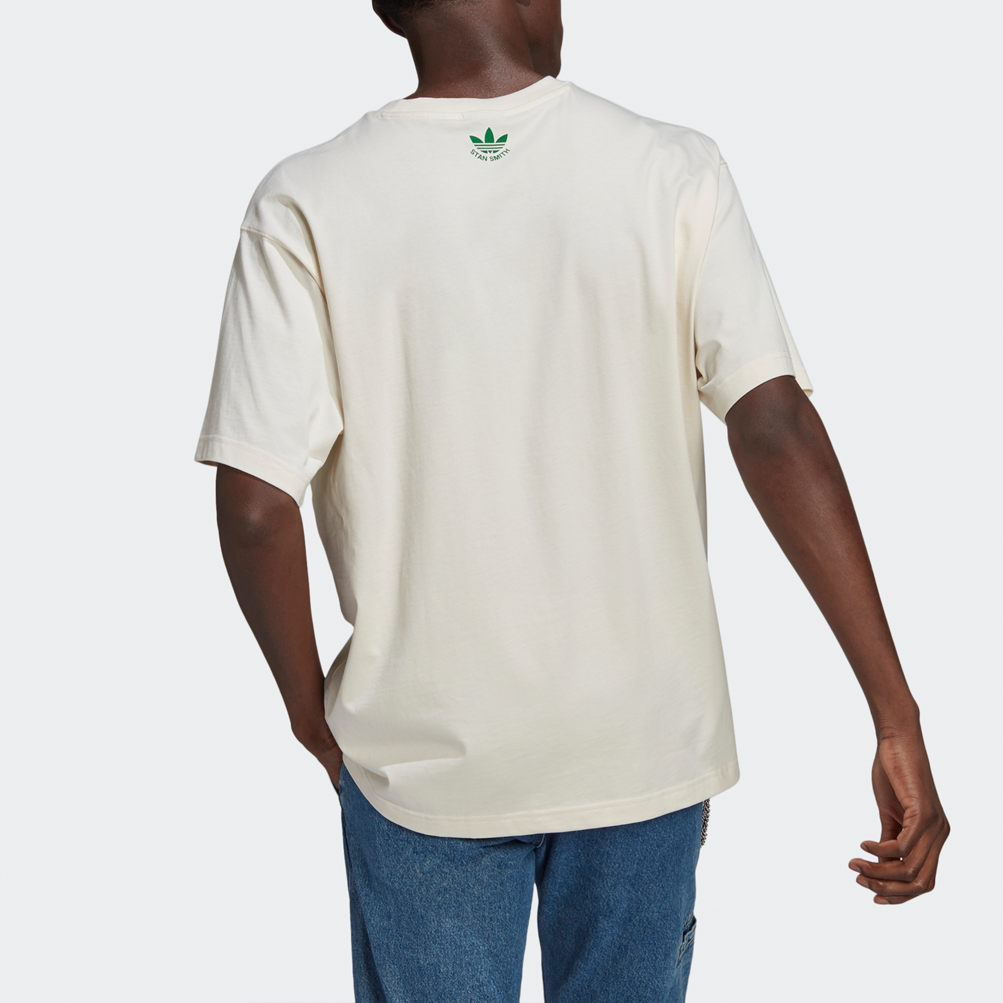 Мужская футболка adidas Trfoil Stan Tee (бежевая) — фото 4