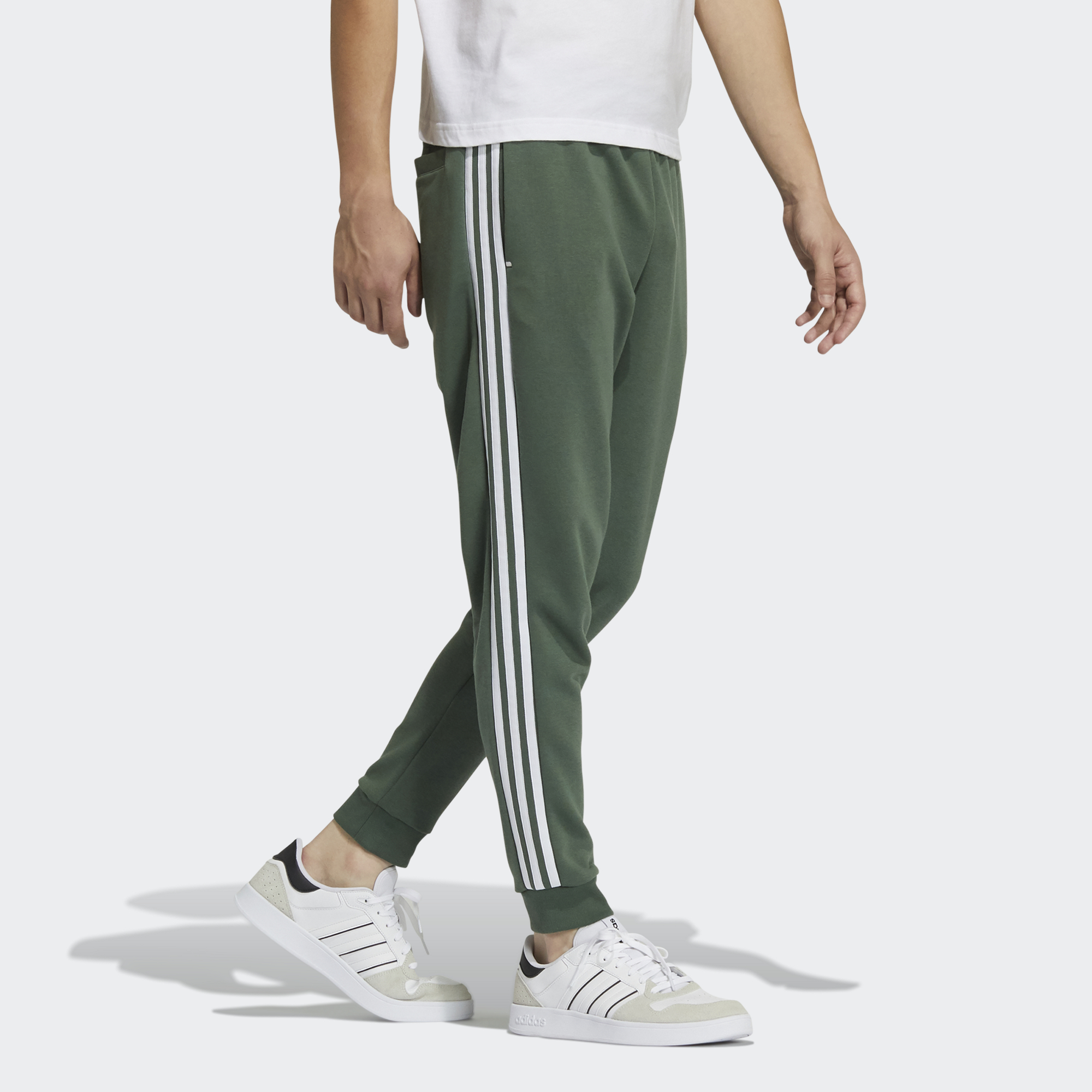Мужские штаны adidas neo M Ce 3sq2 Kn Tp (зеленые) — фото 3