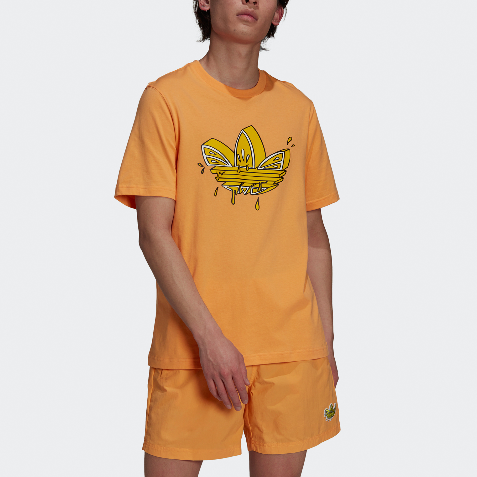 Мужская футболка adidas originals Lemon Tee (оранжевая) — фото 2