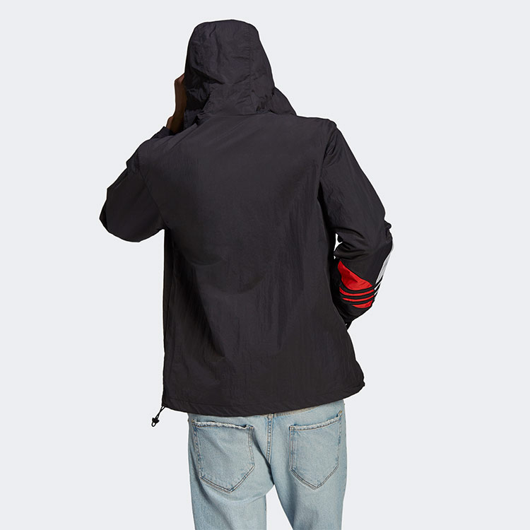 Мужская куртка adidas Tricol Windbreaker (черная) — фото 3