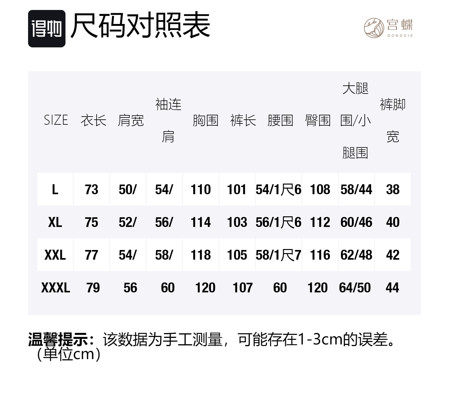 Size Table