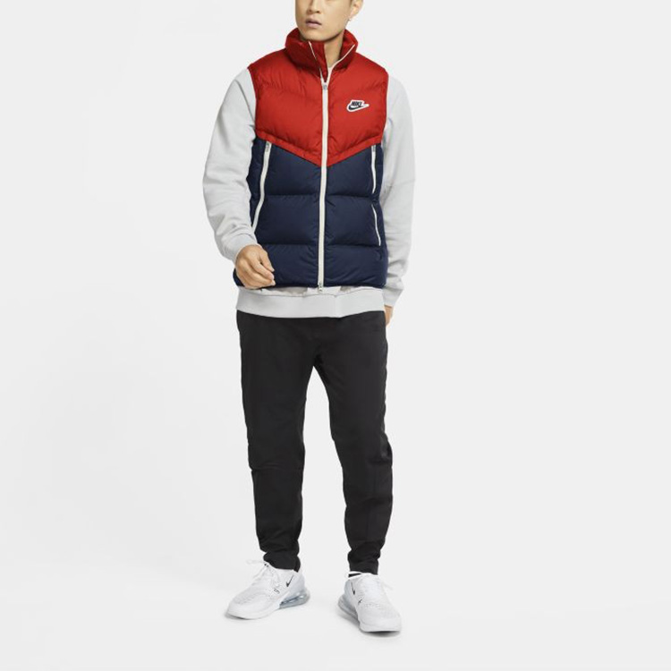 Мужская куртка Nike Nsw Dwn Fil Wr Vest Shld (сине-красный) — фото 3