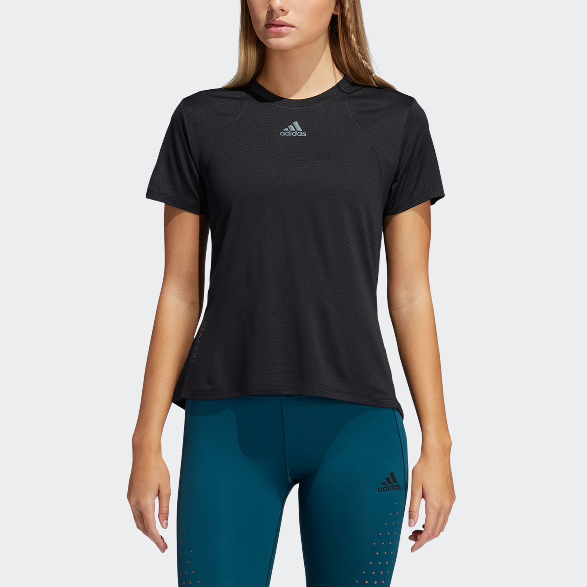 Женская футболка adidas Gym HeatRDY Focus (черная) — фото 2