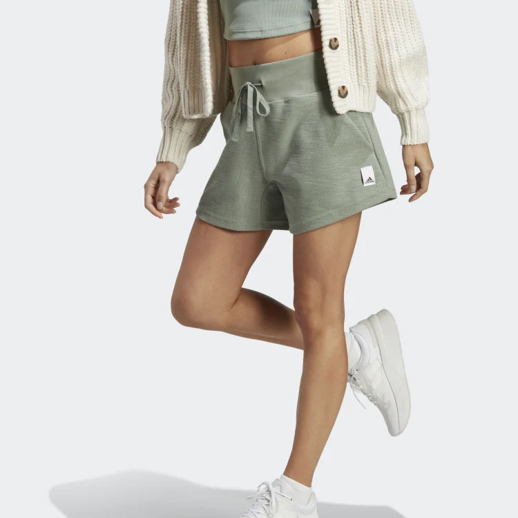 Adidas Sports Shorts Women’s Light Green Moderate Wide Leg Pants