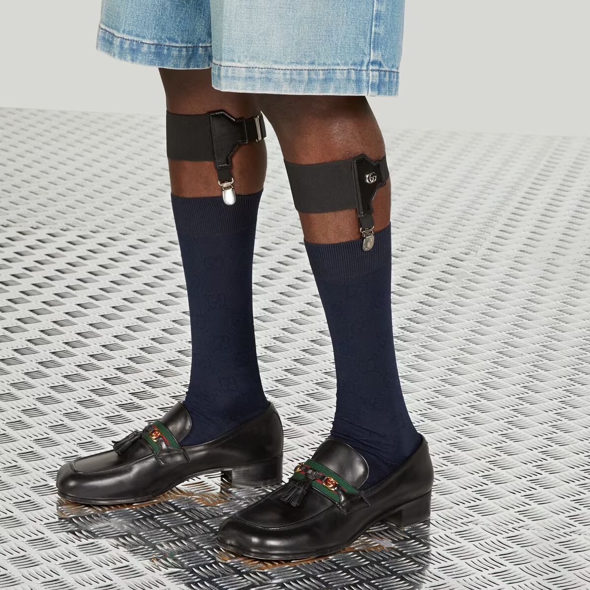 GUCCI SS23 Knee High Socks Men’s 1 Pack Dark Blue