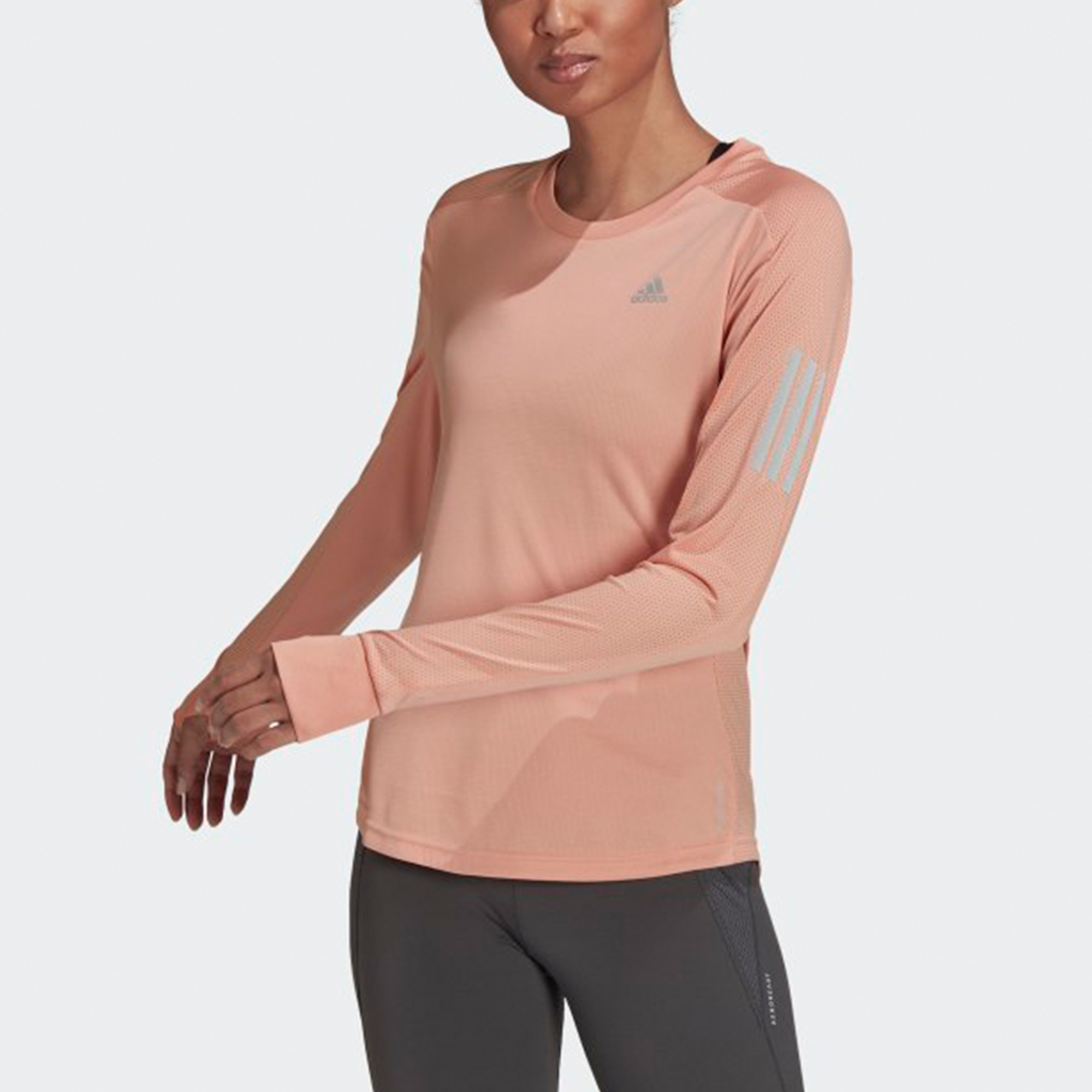 Adidas Raglan Sleeve Running T Shirt Women’s Pink