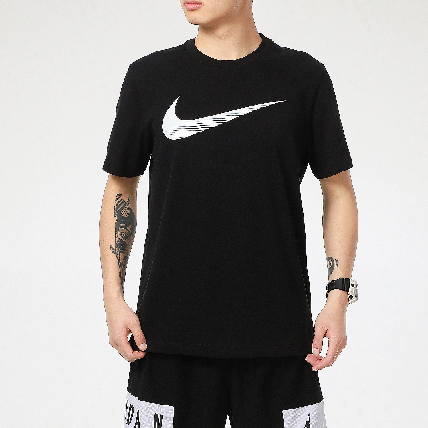 Мужская футболка Nike logoT (черная) — фото 4