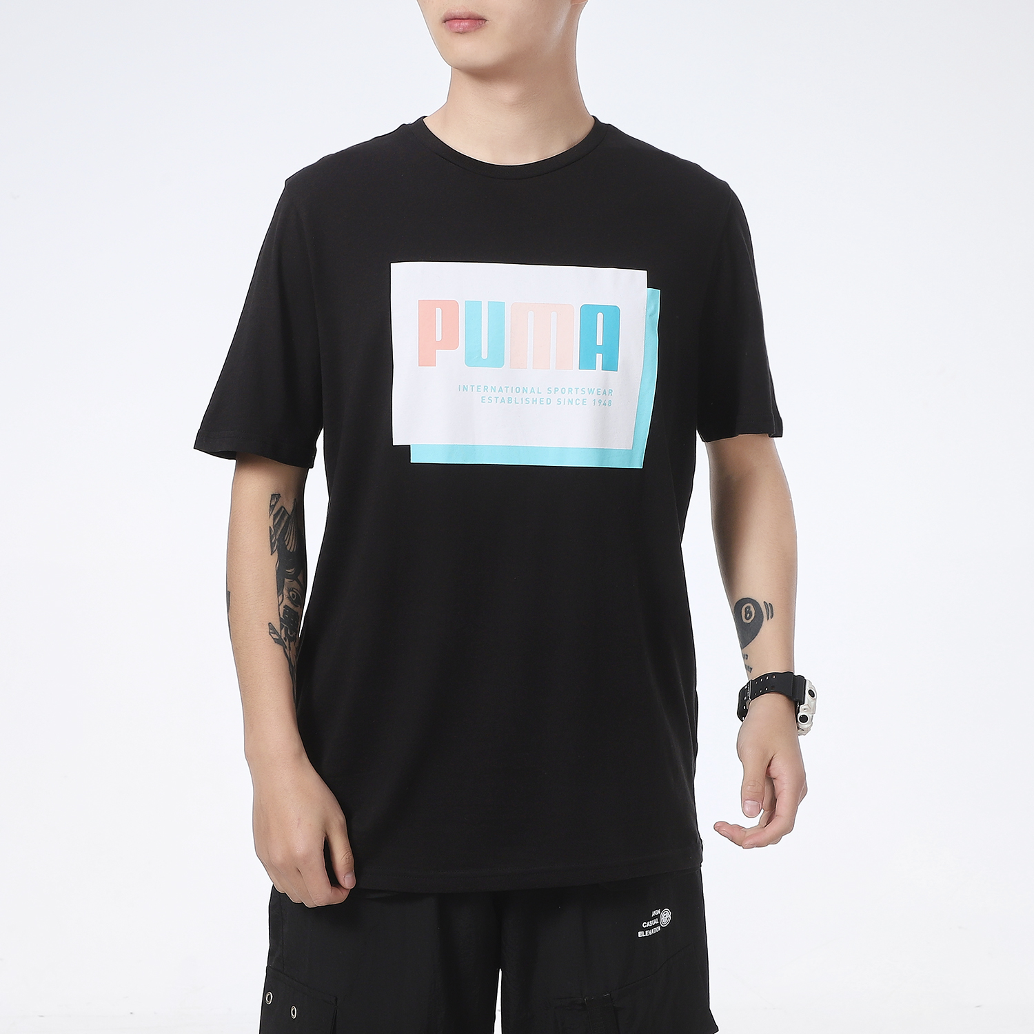 Мужская футболка PUMA (черная) — фото 3