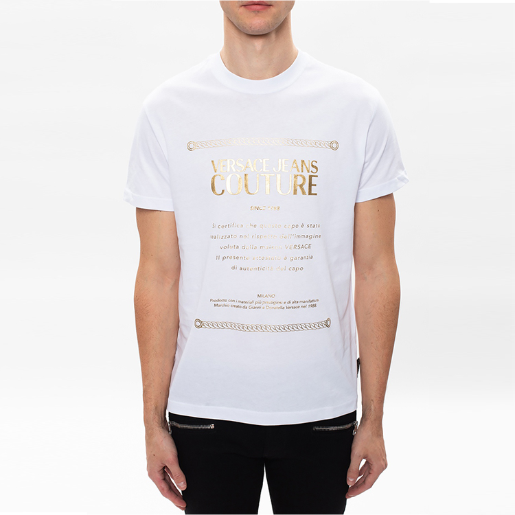 Мужская футболка Versace JEANS COUTURE (белая) — фото 3